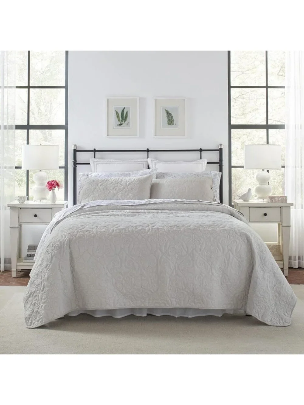 Reversible King Quilt Set with Shams - Soft Cotton Bedding, Cozy Home Decor